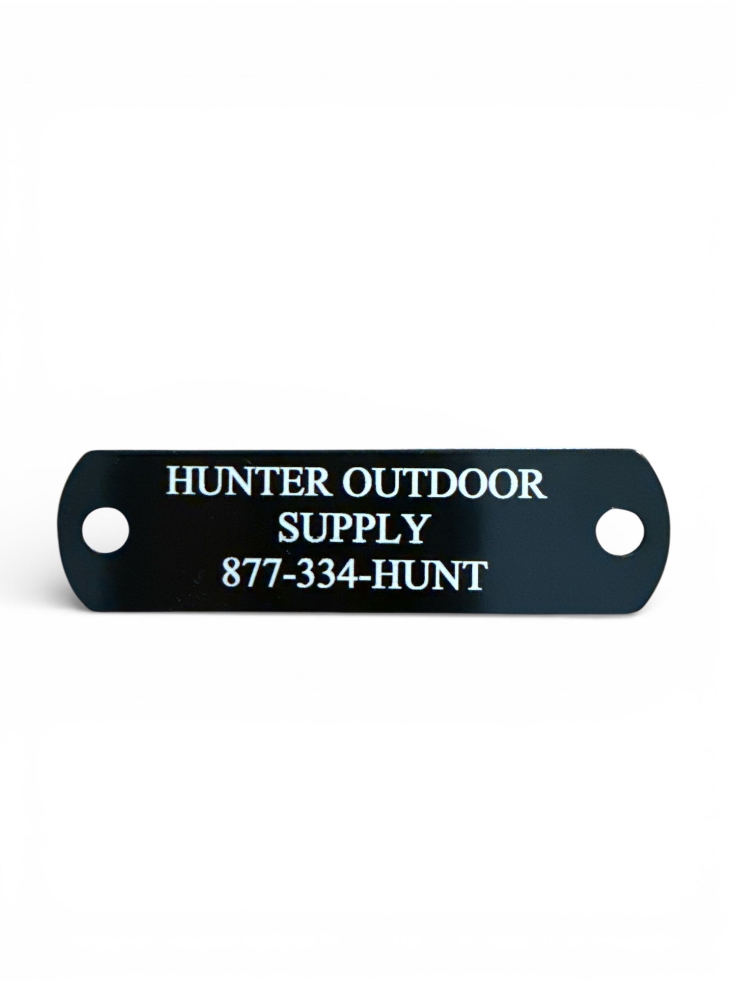 3/4" x 2 3/4" Black Laser Engraved Name Tag