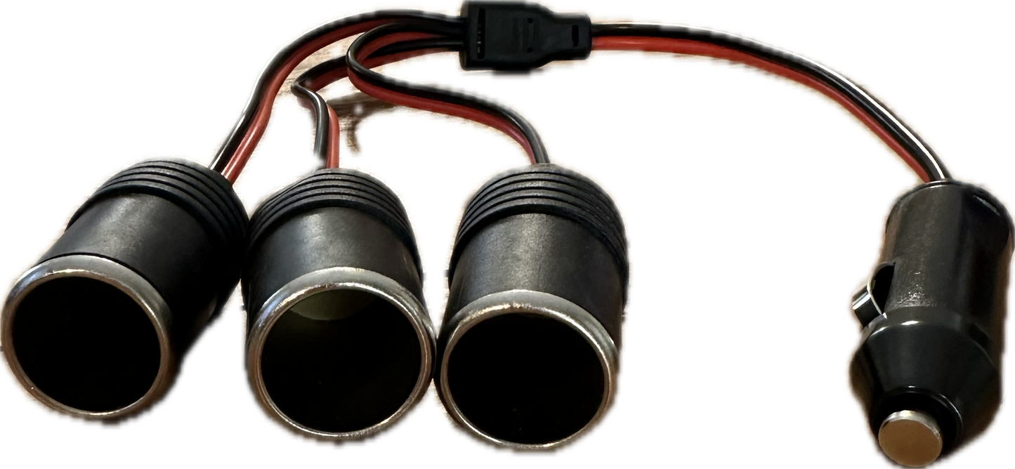 3-Way Splitter 16AWG with And LED Light 15A Fuse