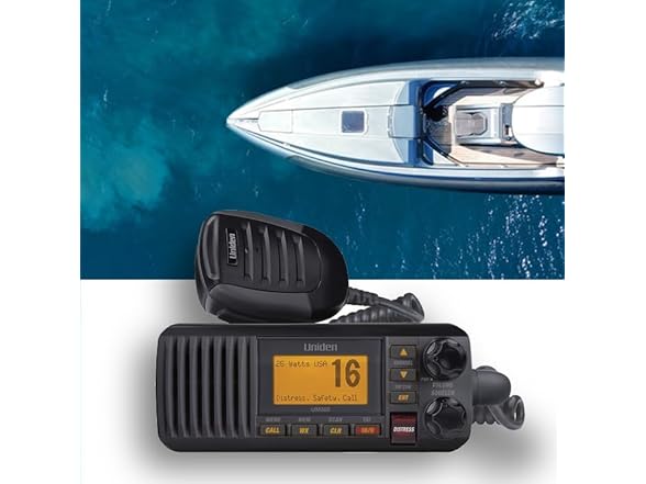 Uniden® 25-Watt Fixed-Mount VHF Marine Radio with DSC, UM385 (Black)