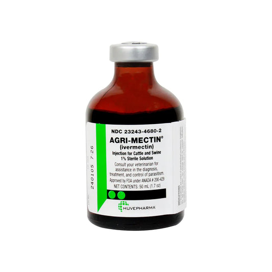 Agri-Mectin (Ivermectin) Cattle and Swine Dewormer Injection