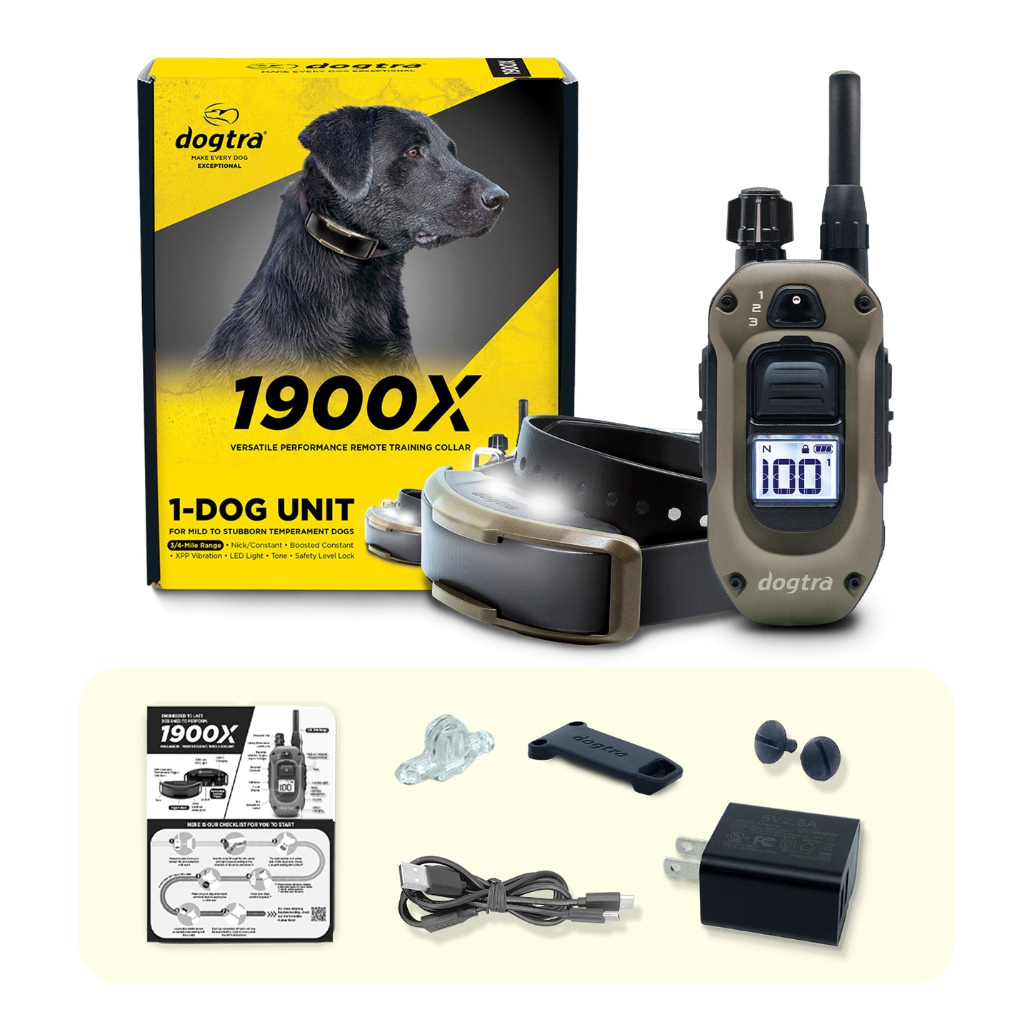 Dogtra 1900X 1-Dog Unit