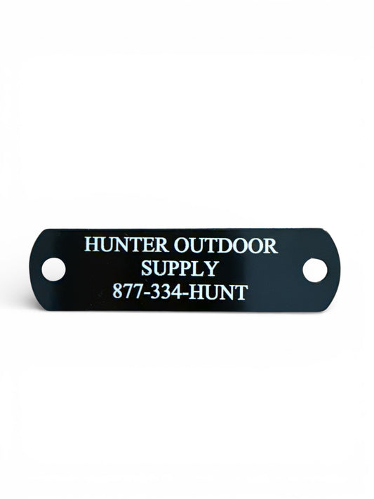 3/4" x 2 3/4" Black Laser Engraved Name Tag