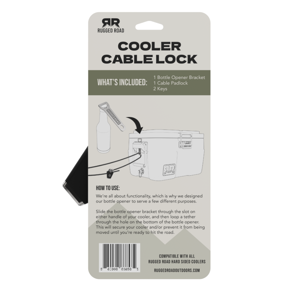 RUGGED ROAD CABLE COOLER LOCK