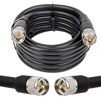 MOOKEERF PL259 UHF Coax Cable 18ft, CB Coax RG58 UHF Male to Male for CB Radio, Ham Radio, Antenna Analyzer, SWR Meter