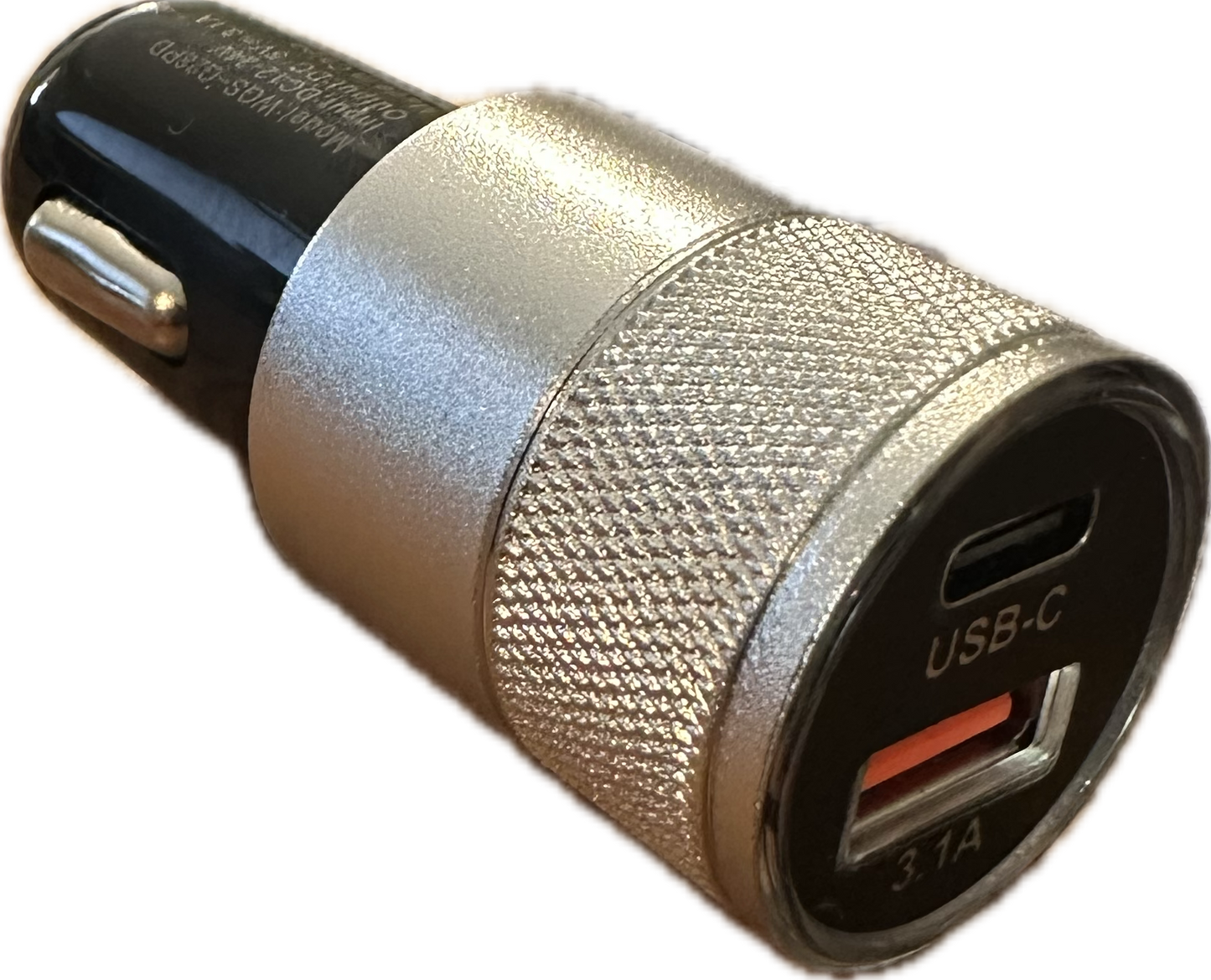 Compact Dual-Port Car Charger (USB-C + USB-A, 3.1A)