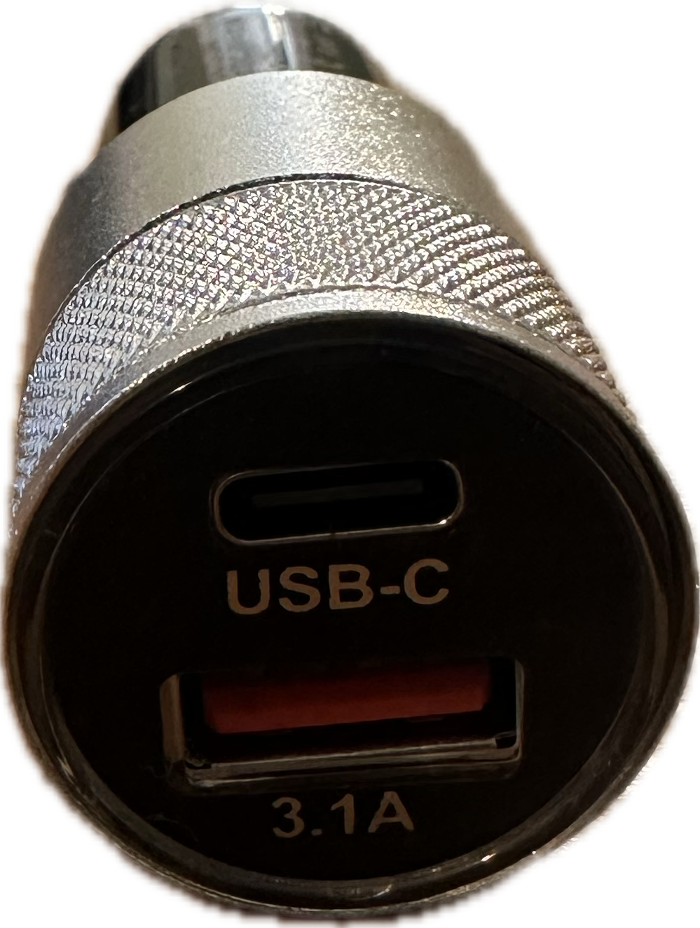 Compact Dual-Port Car Charger (USB-C + USB-A, 3.1A)