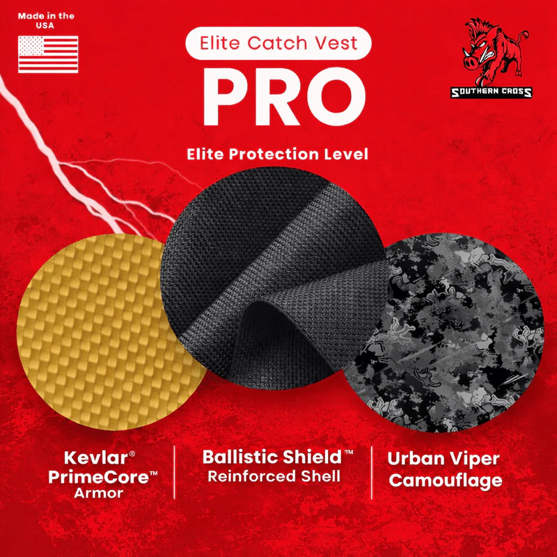 Elite Catch Vest PRO- Attached Collar Extreme Protection
